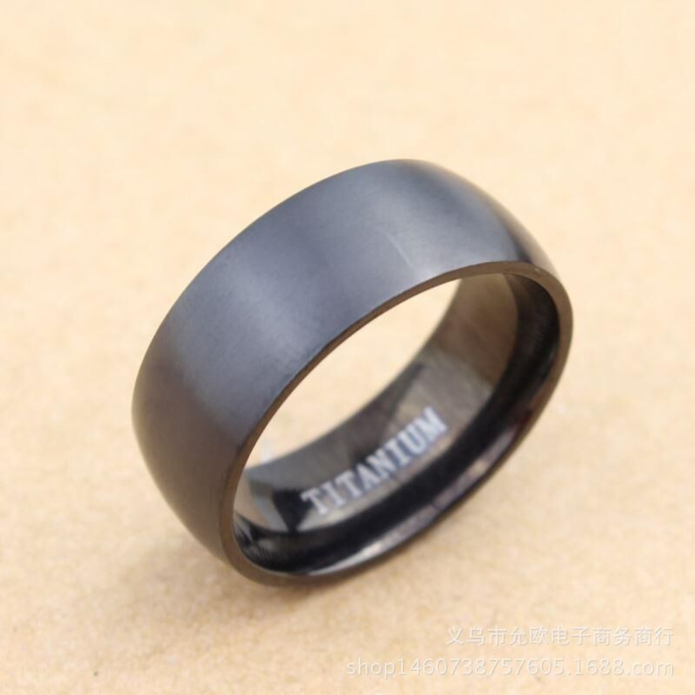 Ring ~  Black ~ Titanium ~ 8mm Band